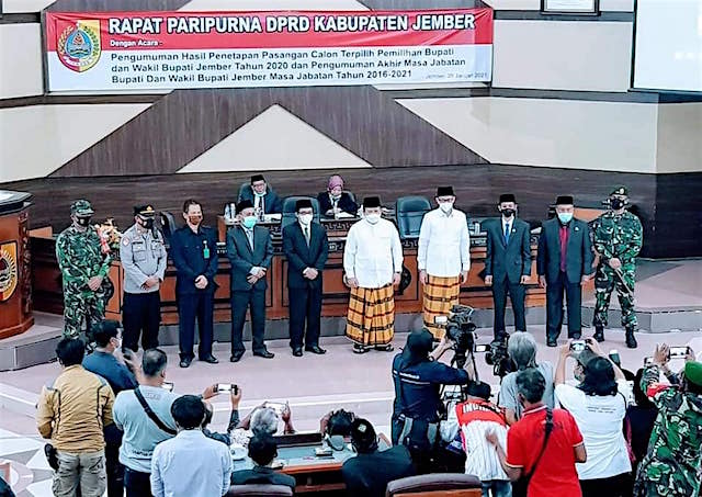 DPRD: 17 Februari 2021 Pelantikan dan Pengukuhan Hendy Siswanto-Gus Firjaun Bupati-Wakil Bupati Jember